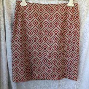 Ann Taylor Patterned Pencil Skirt